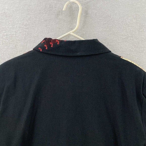 Bala Bala 100% SILK Blazer Jacket Womens 1X Art To Wear Embroidered Floral - Picture 11 of 15